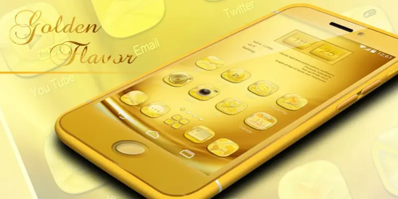 golden flavor GOLauncher EX Theme android App screenshot 0