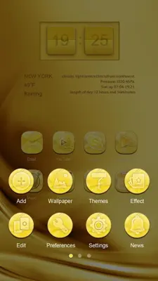 golden flavor GOLauncher EX Theme android App screenshot 1