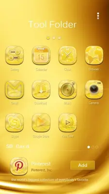 golden flavor GOLauncher EX Theme android App screenshot 2