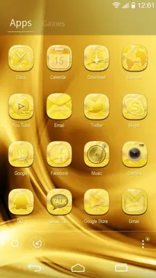 golden flavor GOLauncher EX Theme android App screenshot 3