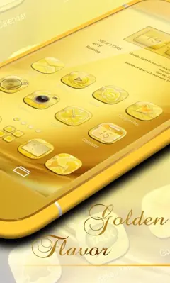 golden flavor GOLauncher EX Theme android App screenshot 5